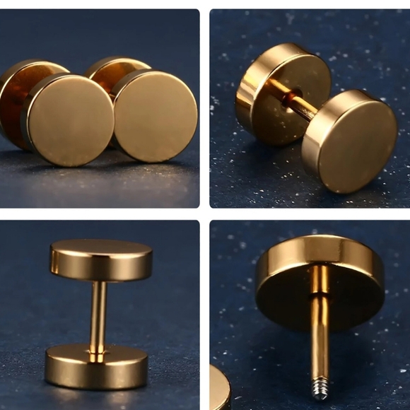 Set of Four Round Stud Earrings - Picture 5 of 10